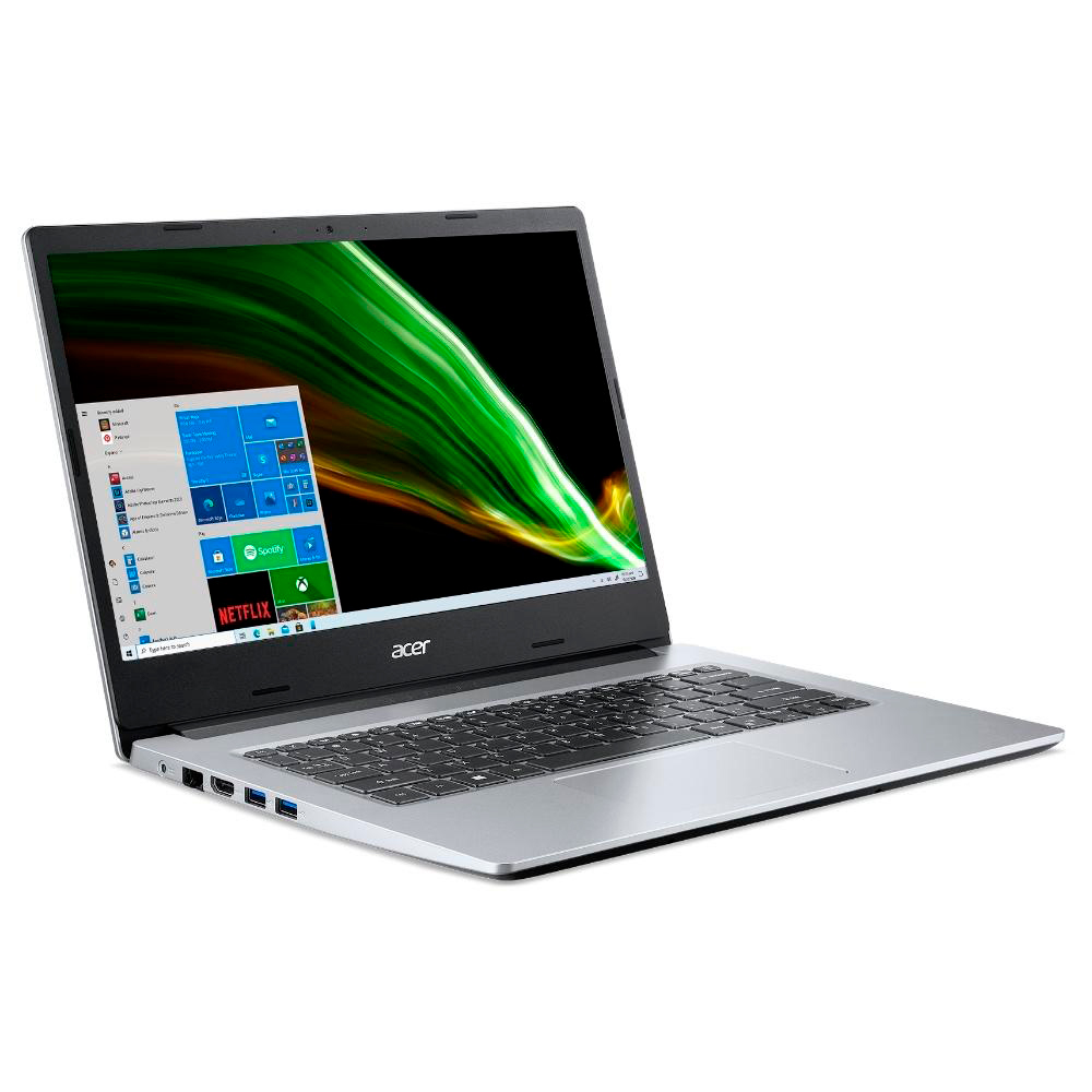 Notebook Acer A314 Intel Celeron N4500 Memória 4gb Ssd 120gb Tela Full HD 14'' Sistema Windows 10 Home 