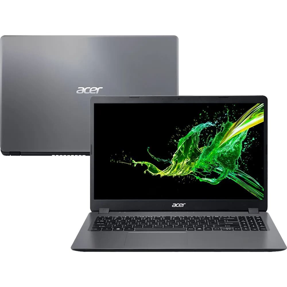 Notebook Acer A315 Intel Core I5-10210u Memoria 4gb Hd 1tb Ssd 480gb Tela 15.6' Windows 10 Home Prata
