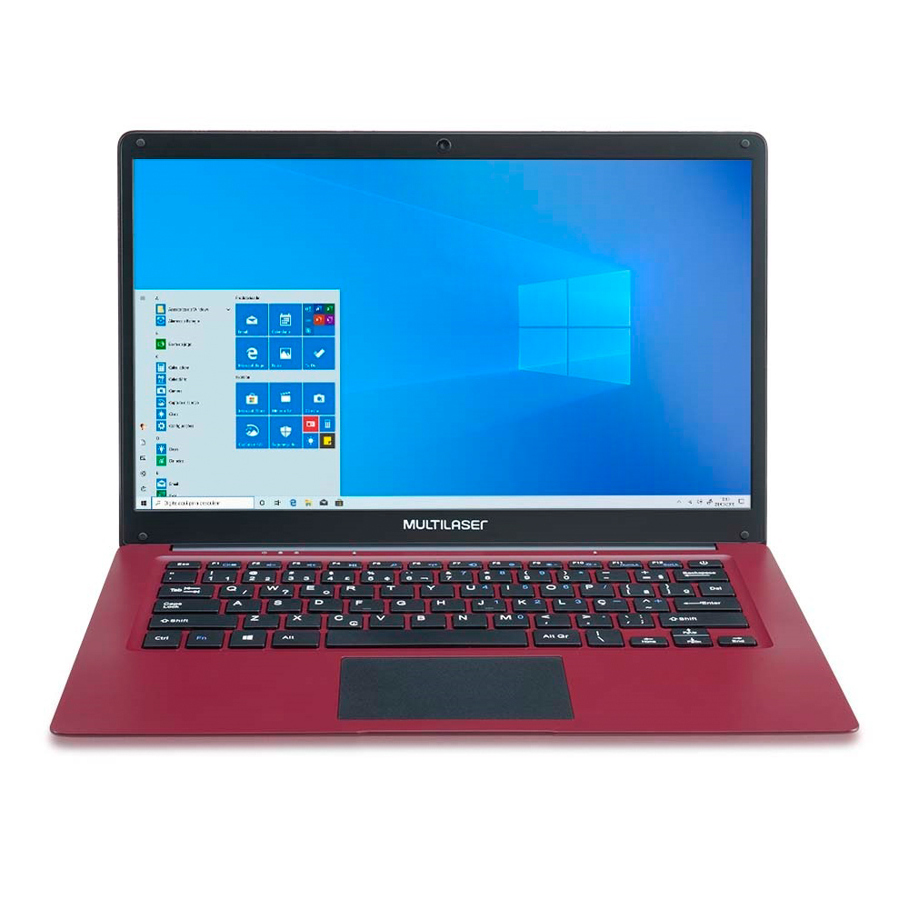 Notebook Multilaser Pc132 Legacy Atom Z8350 Ram 2gb Hd 32gb 14" Sistema Windows 10 Home Vermelho 