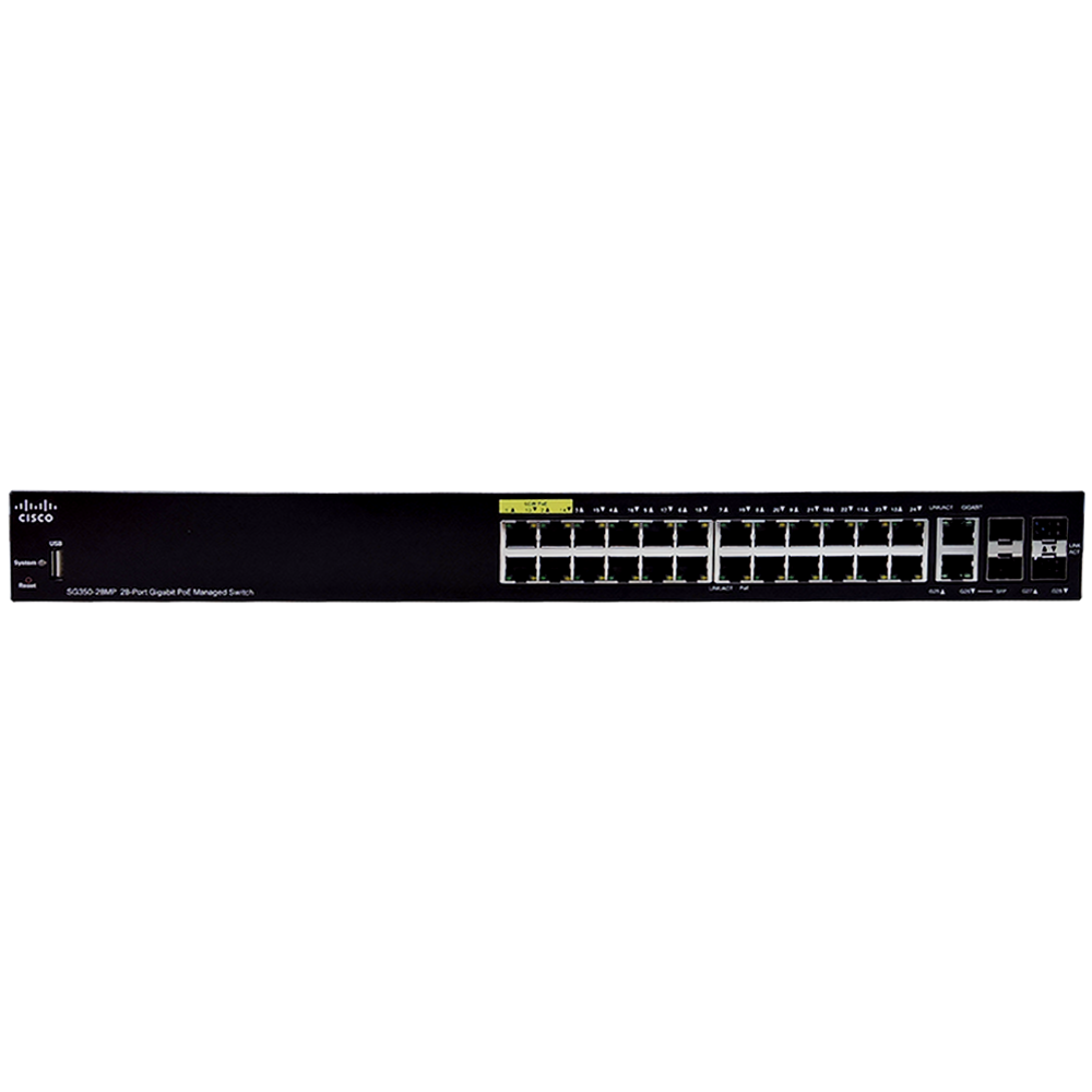 Switch Cisco Sg350-28mp-k9-br Poe 382w