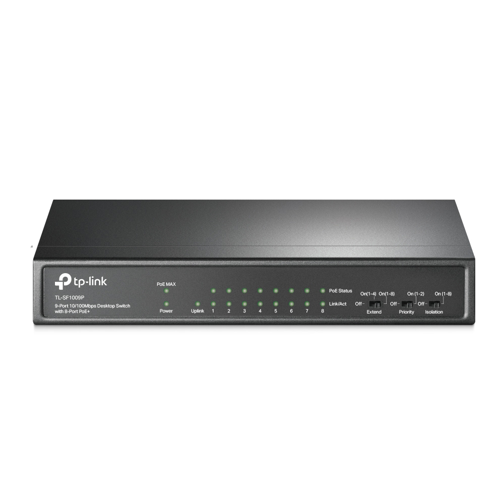 Switch Tp-link TLSF1009P 9 Portas (8 Portas POE) Fast Ethernet 10/100 Mbps