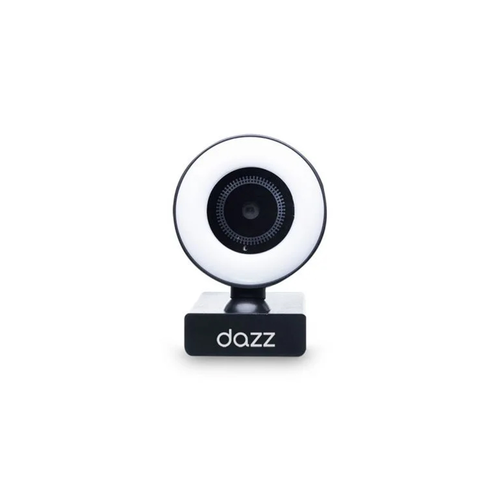 Webcam Dazz Lux 1080P, Ring light, 30 FPS, Rotação 360, USB, Preto