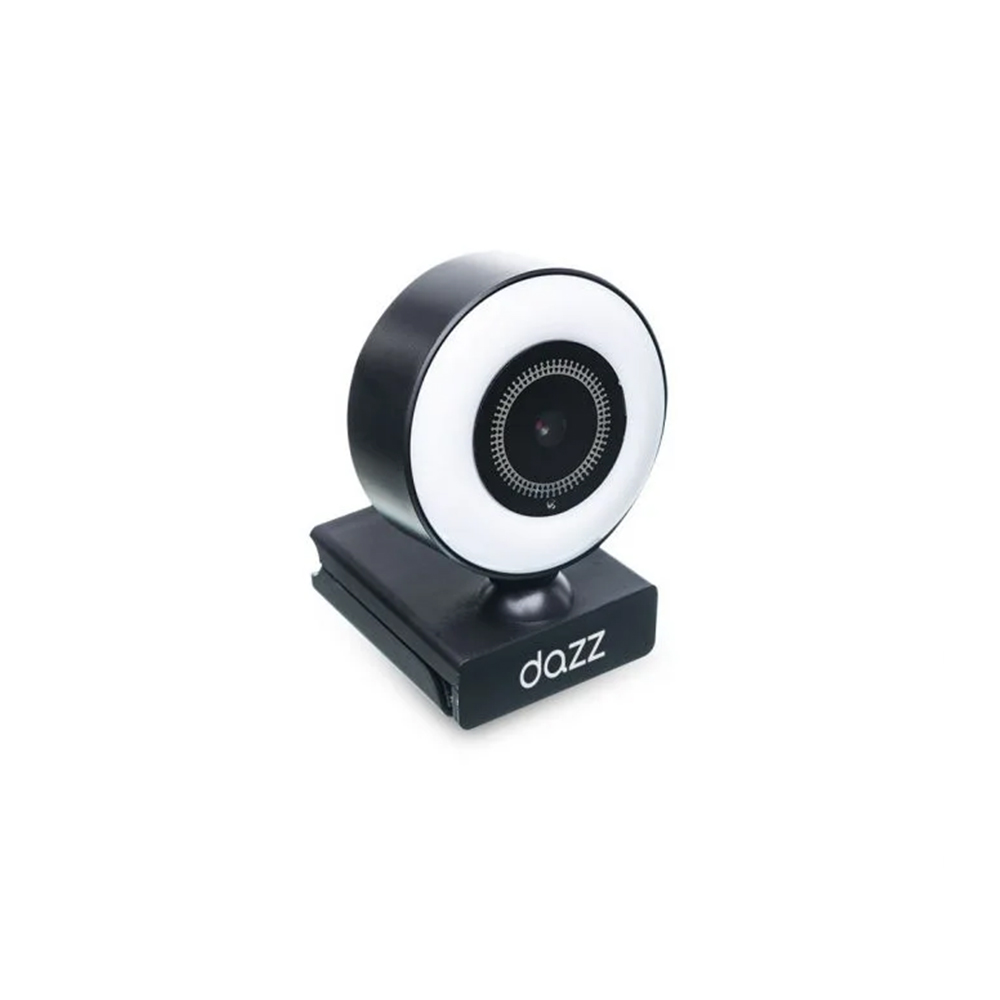 Webcam Dazz Lux 1080P, Ring light, 30 FPS, Rotação 360, USB, Preto
