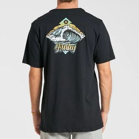 Camiseta Hurley Wave Gigant Preto