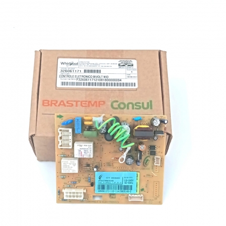 Placa Controle Eletrônico Geladeira Brastemp Original Refrigerador Serve 326061171 Modelo Compatível BRM47 BRM49 BRQ47
