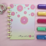 Coleção Candy Color DONUTS - Caderno de Discos (A4)
