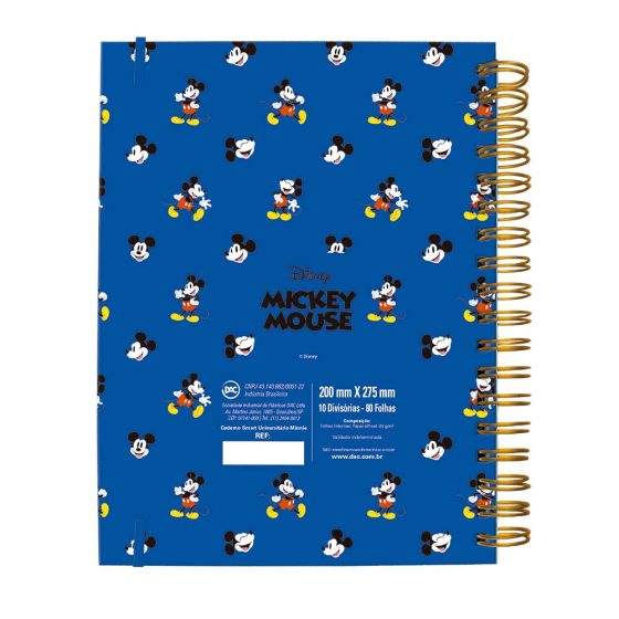 Caderno Smart Mickey Tira e Põe Universitário - Dac