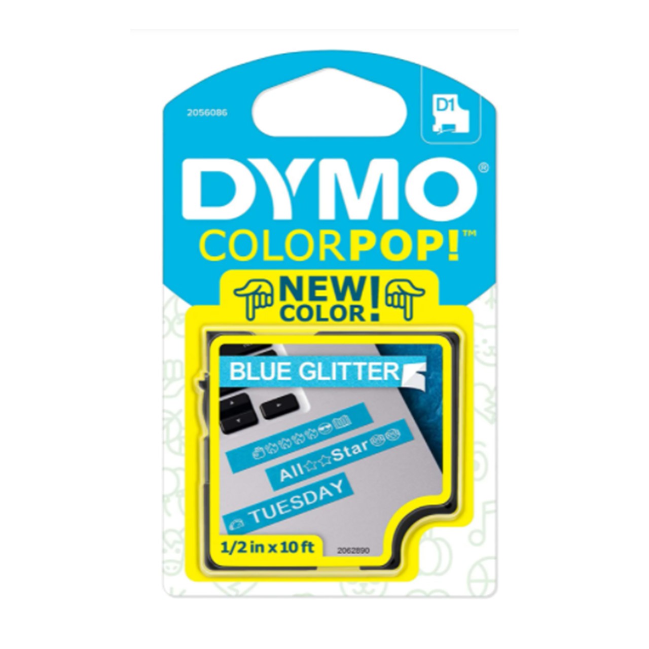 Refil Rotuladora Color Pop Glitter 12mm x 3m - Dymo