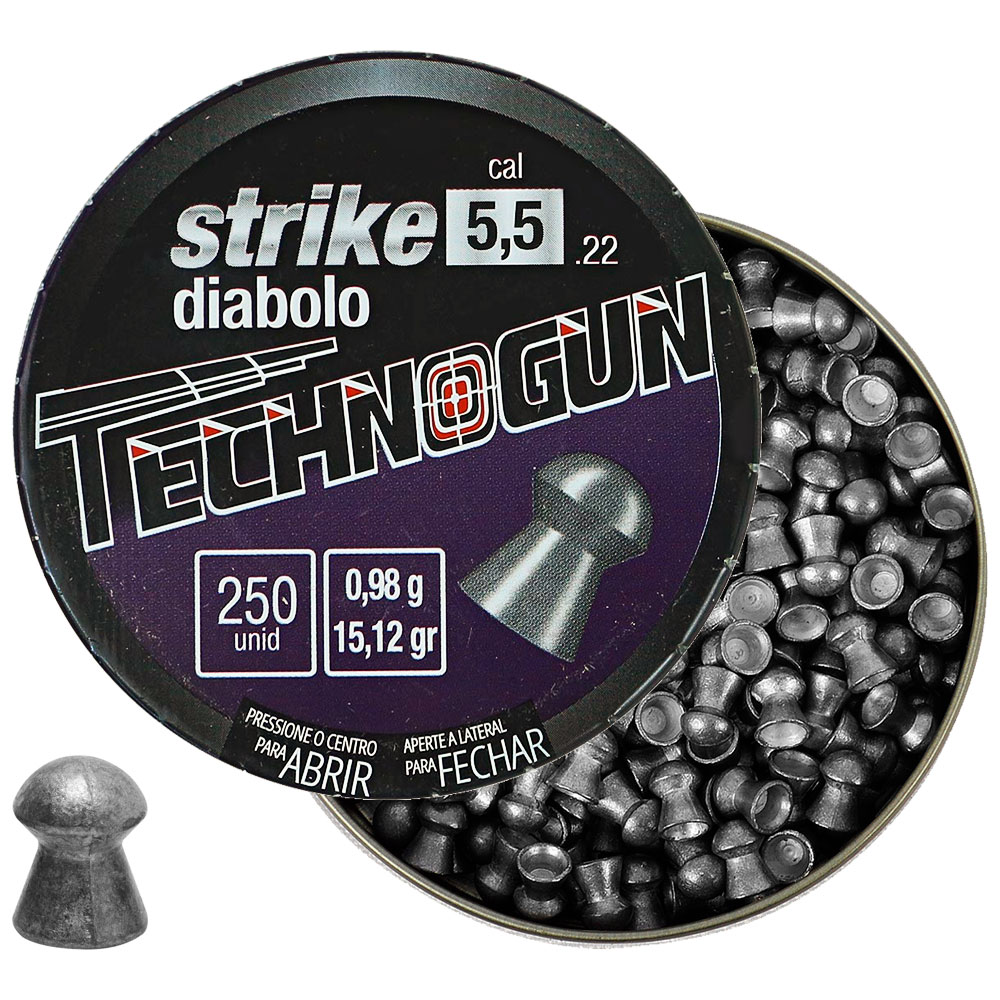 Chumbinho Strike Diabolo 5.5mm 250un. - TECHNOGUN