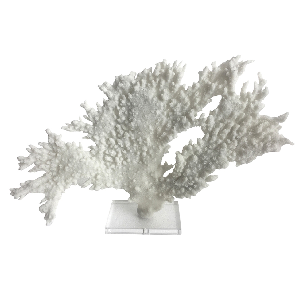 Coral Decorativo Resina Branco