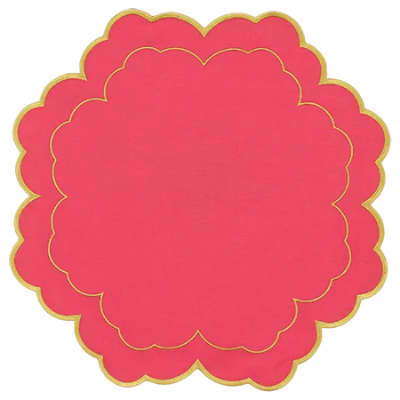 Jogo c/ 6 Americanos Viena Pink Flor de Lis