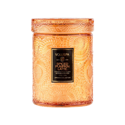 Mini Vela Pote Vidro com Tampa Spiced Pumpkin Latte 50 horas Voluspa