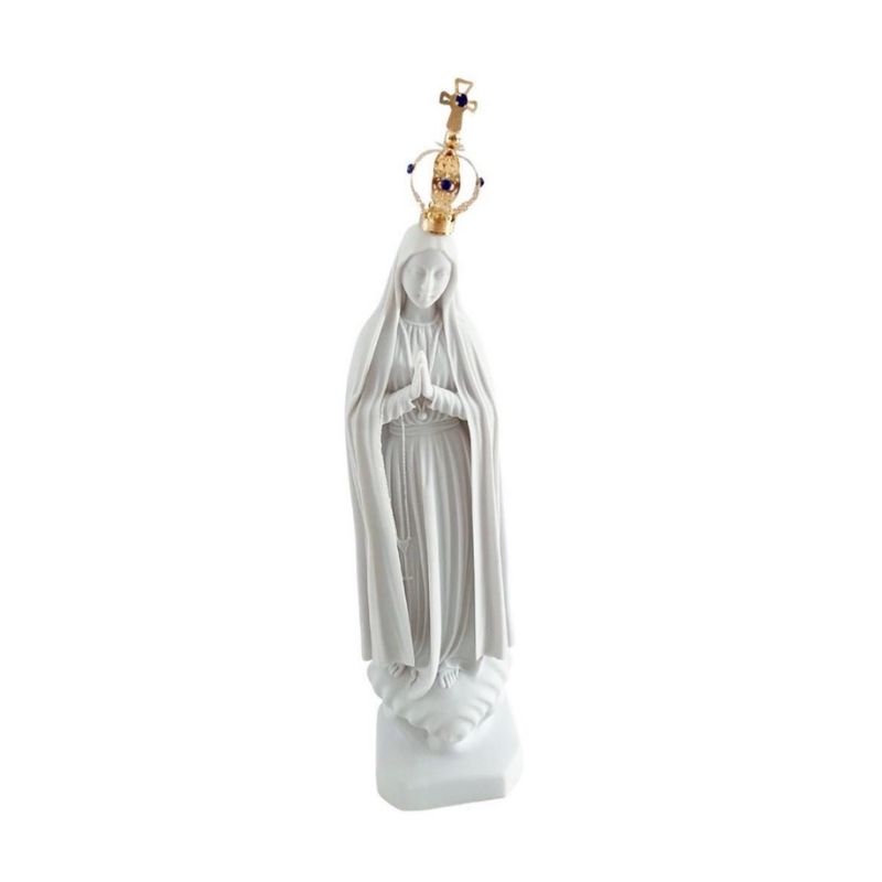 Santa Nossa Senhora De Fatima 43 cm Com Coroa Dourada