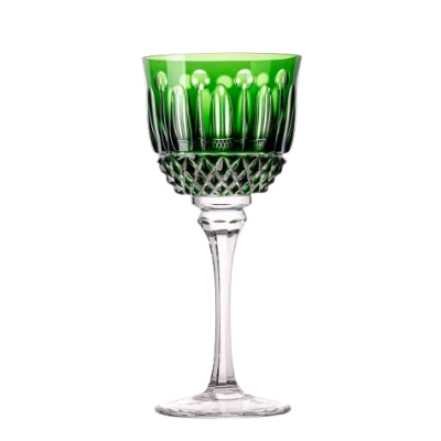 Taça de Cristal p/ Vinho Tinto Lap 69 Verde Escuro Mozart