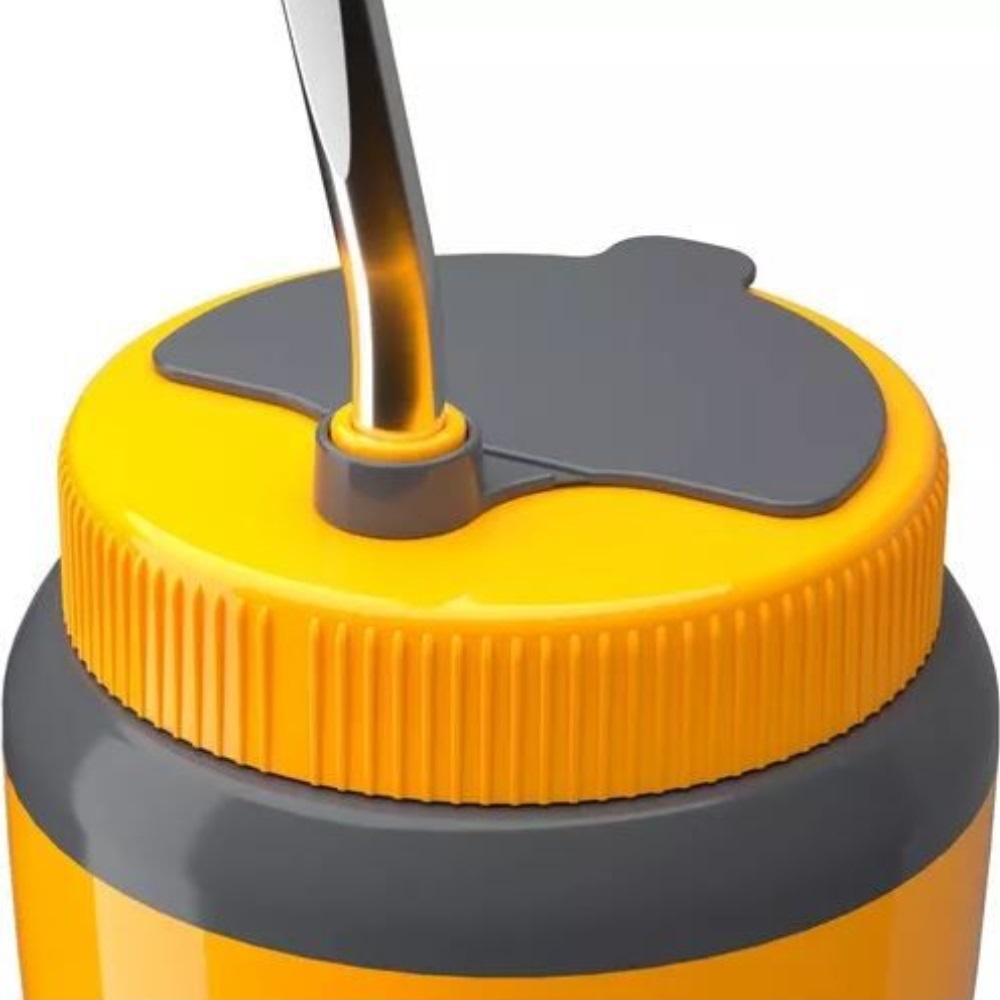 Kit Cuia Copo Térmico para Tereré Chimarrão Amarelo 650 ML com Filtro e Bomba de Inox - Unitermi