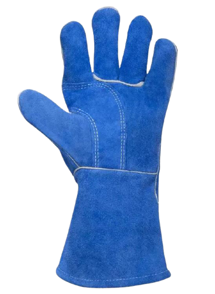 Luva de Solda Weld Couro Azul Forração Térmica Marluvas - GG