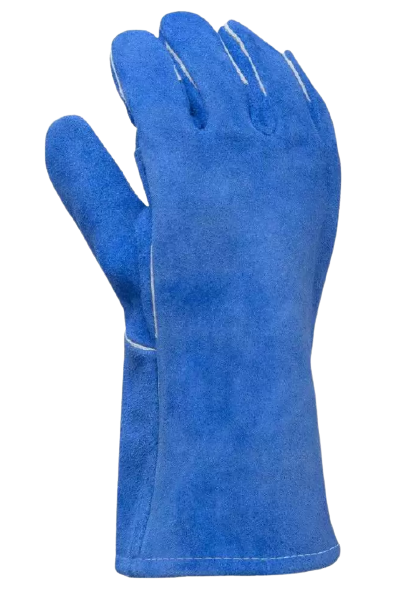 Luva de Solda Weld Couro Azul Forração Térmica Marluvas - GG