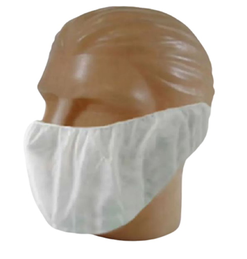 Máscara Protetora Barba E Bigode C/100 Unidades
