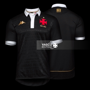 Camisa Vasco Oficial III 2023 Kappa Masculina - Camisas Negras