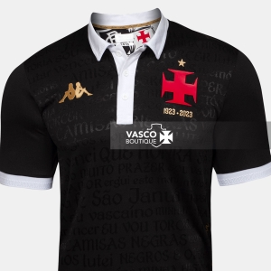 Camisa Vasco Oficial III 2023 Kappa Masculina - Camisas Negras