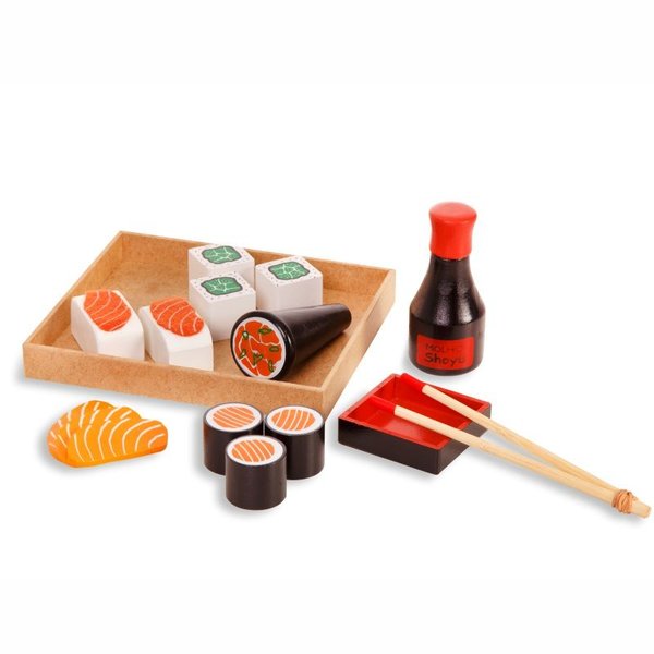 Kit Sushi de madeira - Coleção Comidinhas