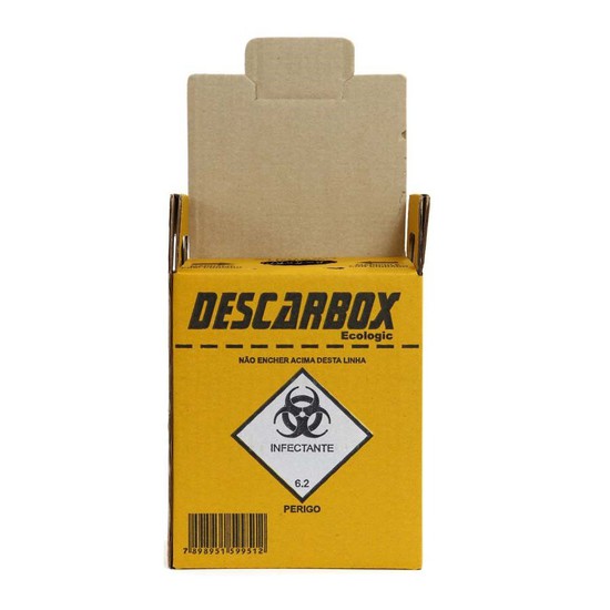 Coletor de Material Perfuro Cortante Ecologic 7 litros - DESCARBOX - Foto 0