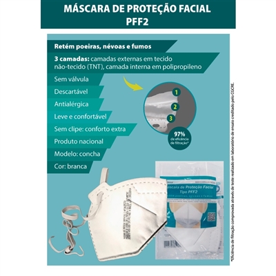 Máscara de Proteção Facial Tipo PFF2 - SUPERMAX - Foto 1