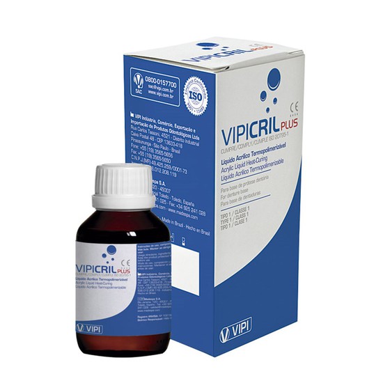 Resina Acrílica Vipi Cril Plus Termopolimerizável Líquido 50ml - VIPI