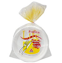 Prato Eps Meiwa - 26 Pratice Life Branco - 24 Pacotes com 25 Unds cada (Total 600 unds)