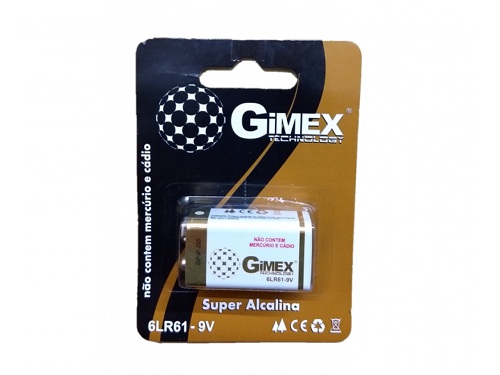 Bateria Alcalina 9v Gimex C/1unid Gx-69lr618-b1p