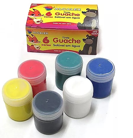 Tinta Guache Alcalex - 6 Cores