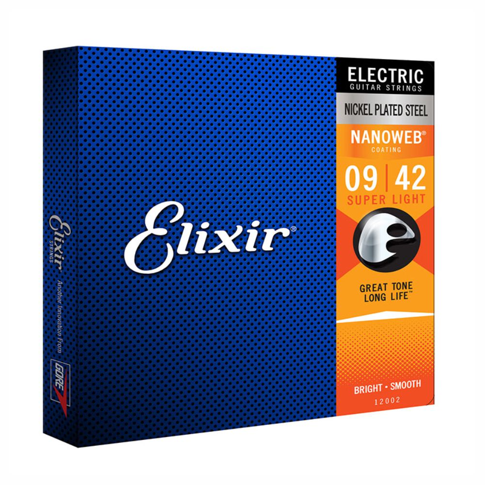 Encordoamento Elixir 0.09 Super Light Nanoweb para Guitarra