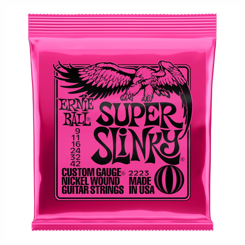 Encordoamento Ernie Ball Super Slinky 009 para Guitarra