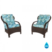 2 Cadeiras de Fibra com Almofadas Impermeáveis Tiffany