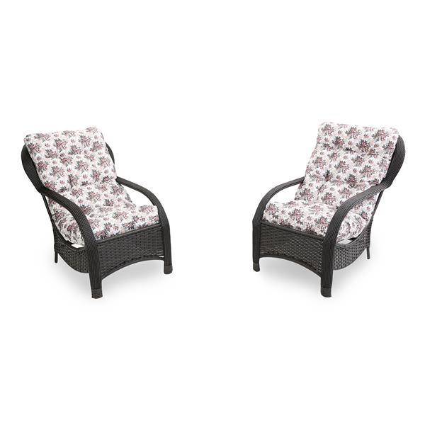 2 Cadeiras de Fibra com Almofadas Mini Rosa