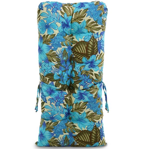 Almofada Para Cadeiras de Bambu e Vime Flor Azul
