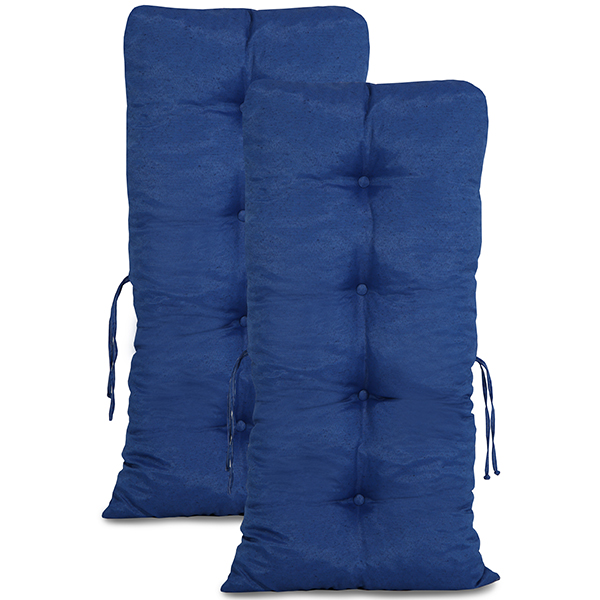 Kit 2 Almofadas Para Cadeiras de Bambu e Vime Azul