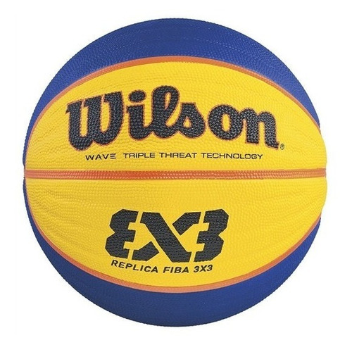 Bola De Basquete Wilson Fiba 3x3 Replica Game-amarelo/azul