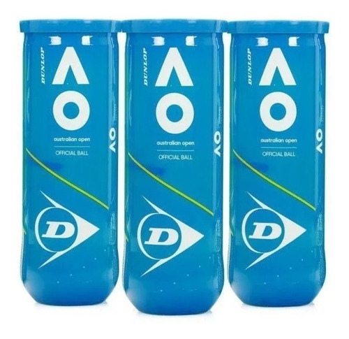 Bola De Tênis Dunlop Australian Open Pack Com 03 Tubos