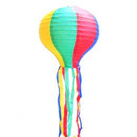 Balão Junino Colorido 25cm Com Fitas Para Festa Junina