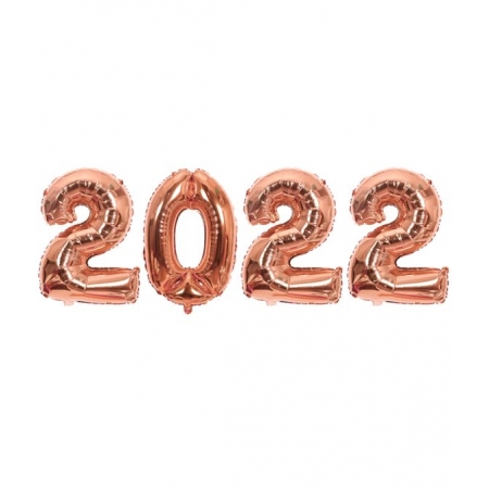 Balão Metalizado 2022 Rose Gold 70cm - Neotrentina