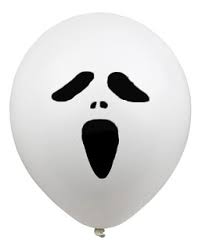 Balão n11 Fantasma Branco c/25  Halloween-Happy Day