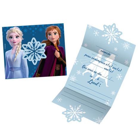 Convite Aniversário Frozen II c/8 - Regina