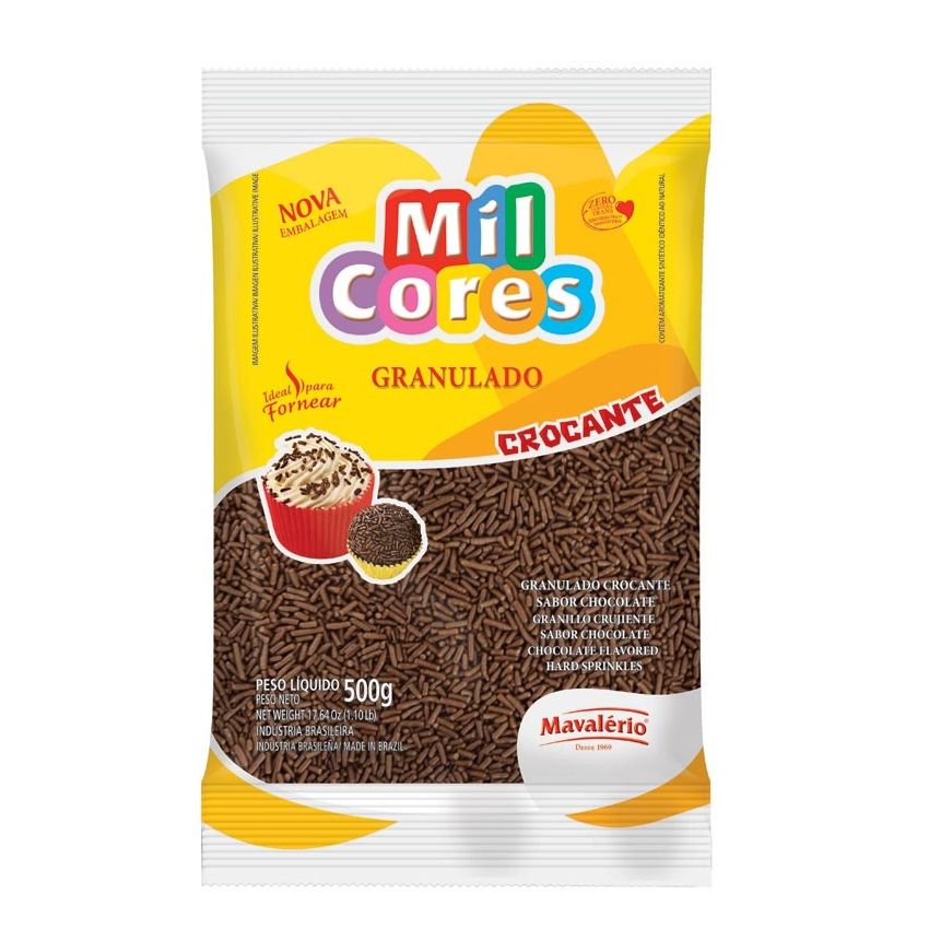 Granulado Crocante Chocolate 500g - Mil Cores