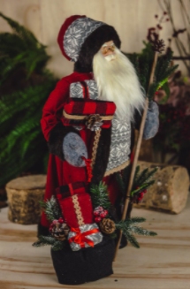 Papai Noel 60cm Lenhador em pé - Tok da Casa