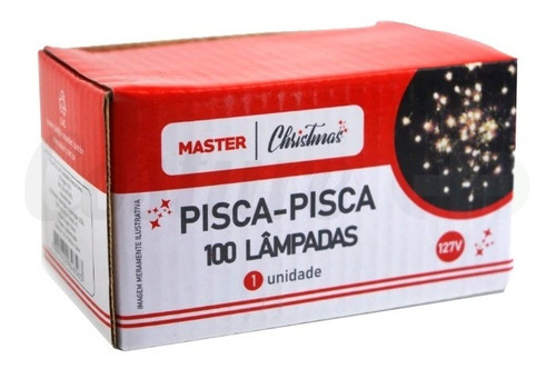 Pisca Pisca de Natal Branco 100 Lâmpadas 3,5m - Rio Master