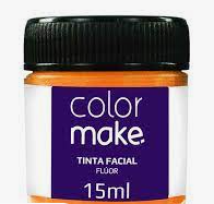 Tinta Facial 15ml Fluorescente Laranja Neon - Colormake