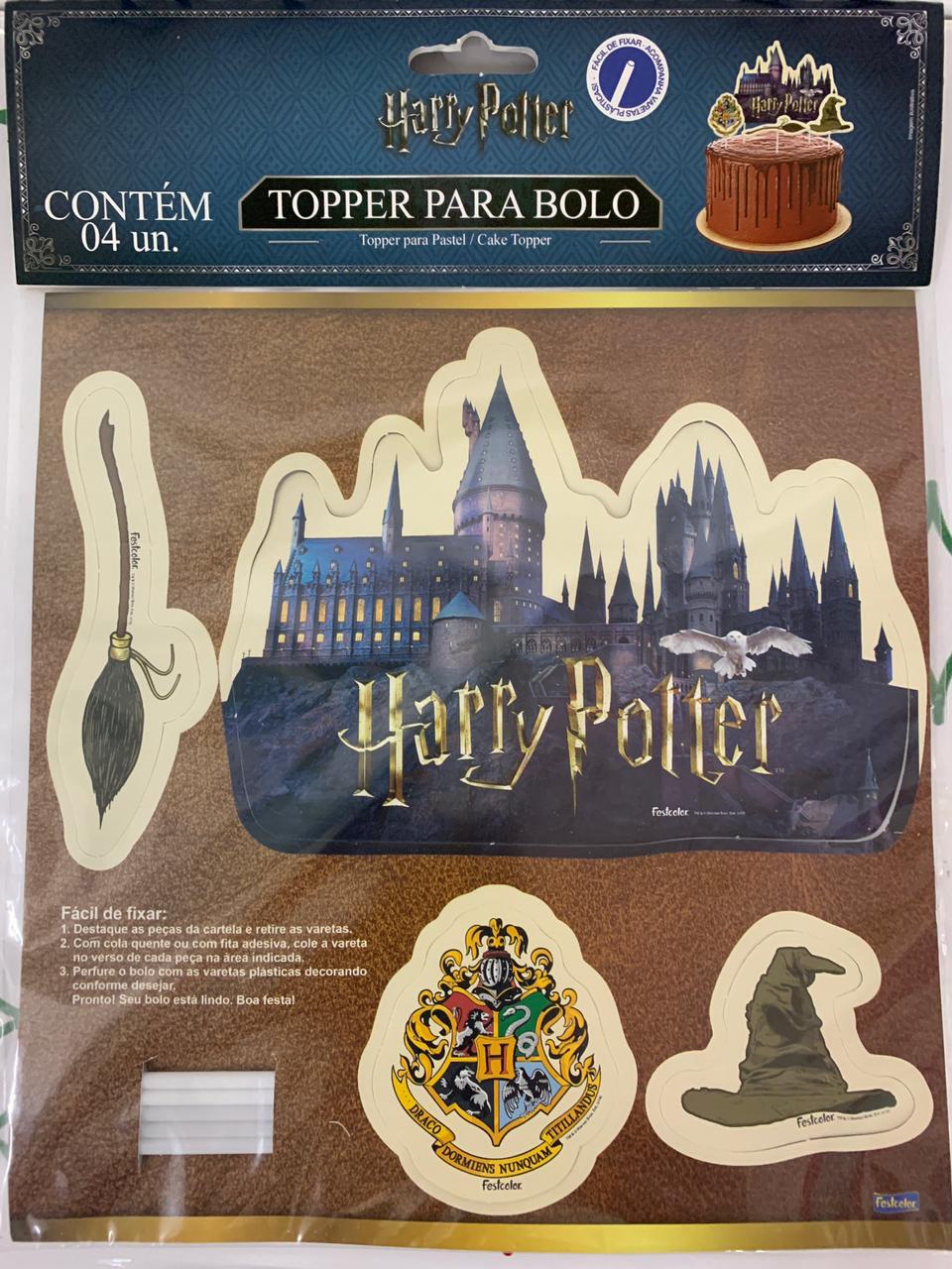 Topper Para Bolo Harry Potter - Festcolor
