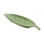 Centro de  Mesa Folha de Bananeira Leaf Verde 26,5x8x2,5cm - Cerâmica