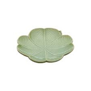 Prato de Bananeira Leaf Verde 16x16x3cm Lyor - Cerâmica